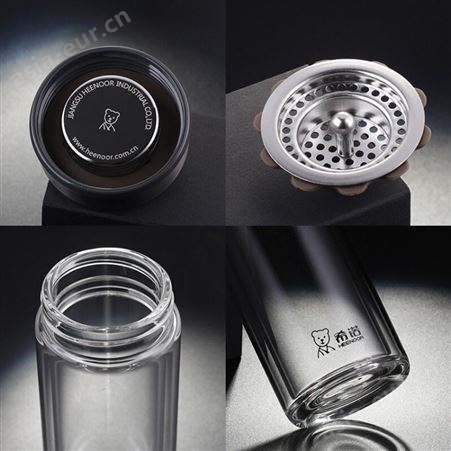 希诺双层玻璃杯XN-7030 成都玻璃杯批发印logo 商务水杯团购